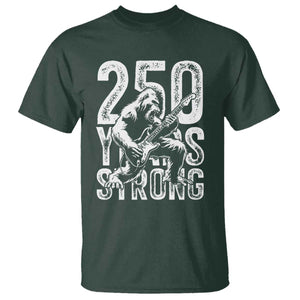 250 Years Strong Bigfoot Guitar T Shirt USA 250th Anniversary Gift