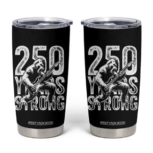250 Years Strong Bigfoot Guitar Tumbler Cup USA 250th Anniversary Gift TS12 Black Print Your Wear