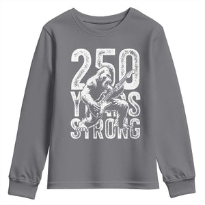 250 Years Strong Bigfoot Guitar Youth Sweatshirt USA 250th Anniversary Gift TS12 Charcoal Print Your Wear