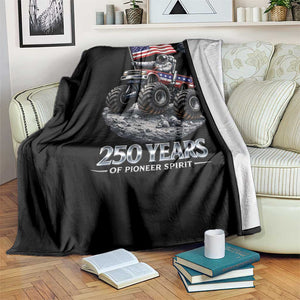 Astronaut 250 Years Of Pioneer Spirit Throw Blanket USA 250th Anniversary