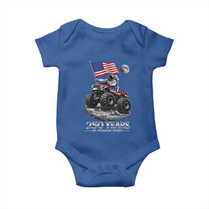 Astronaut 250 Years Of Pioneer Spirit Baby Onesie USA 250th Anniversary TS12 Royal Blue Print Your Wear