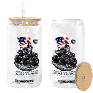 Astronaut 250 Years Of Pioneer Spirit Glass Can USA 250th Anniversary TS12 Print Your Wear