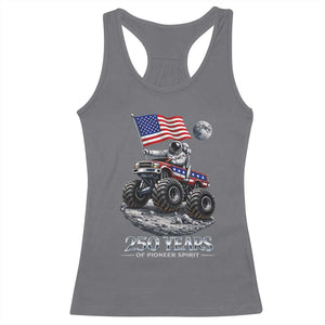 Astronaut 250 Years Of Pioneer Spirit Racerback Tank Top USA 250th Anniversary TS12 Charcoal Print Your Wear