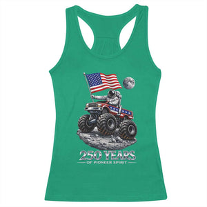 Astronaut 250 Years Of Pioneer Spirit Racerback Tank Top USA 250th Anniversary TS12 Irish Green Print Your Wear
