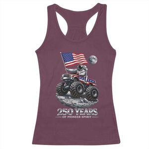 Astronaut 250 Years Of Pioneer Spirit Racerback Tank Top USA 250th Anniversary TS12 Maroon Print Your Wear