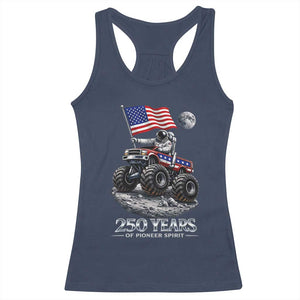 Astronaut 250 Years Of Pioneer Spirit Racerback Tank Top USA 250th Anniversary TS12 Navy Print Your Wear