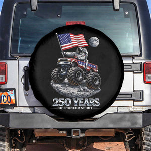 Astronaut 250 Years Of Pioneer Spirit Spare Tire Cover USA 250th Anniversary TS12 No hole Black Print Your Wear