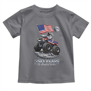 Astronaut 250 Years Of Pioneer Spirit Toddler T Shirt USA 250th Anniversary TS12 Charcoal Print Your Wear