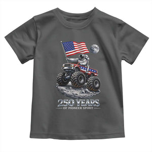 Astronaut 250 Years Of Pioneer Spirit Toddler T Shirt USA 250th Anniversary TS12 Dark Heather Print Your Wear