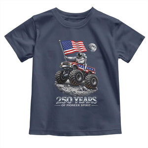 Astronaut 250 Years Of Pioneer Spirit Toddler T Shirt USA 250th Anniversary TS12 Navy Print Your Wear