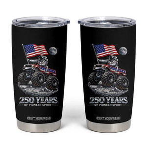 Astronaut 250 Years Of Pioneer Spirit Tumbler Cup USA 250th Anniversary TS12 Black Print Your Wear
