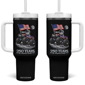 Astronaut 250 Years Of Pioneer Spirit Tumbler With Handle USA 250th Anniversary TS12 One Size: 40 oz Black Print Your Wear