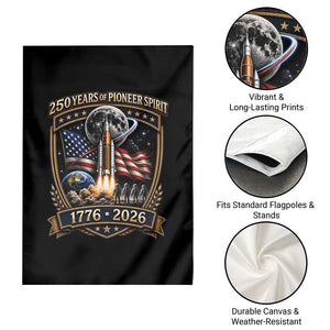 Astronaut 250 Years Of Pioneer Spirit Garden Flag Patriotic Astronaut Graphic Gift TS12 Print Your Wear