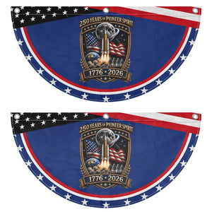 Astronaut 250 Years Of Pioneer Spirit Patriotic Fan Flag Astronaut Graphic Gift