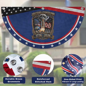 Astronaut 250 Years Of Pioneer Spirit Patriotic Fan Flag Astronaut Graphic Gift