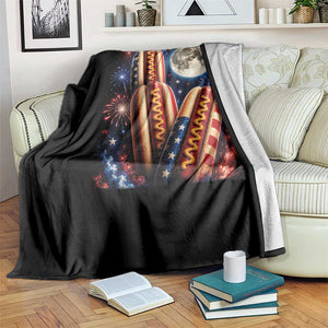4th Of July Hotdog Fireworks Throw Blanket American Food Lovers TS12 Print Your Wear
