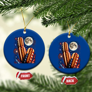 4th Of July Hotdog Fireworks Ceramic Ornament American Food Lovers TS12 1pc Blue Print Your Wear