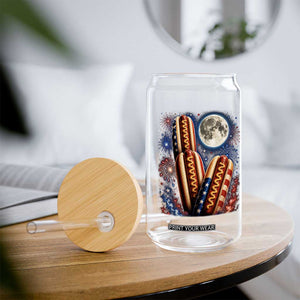 4th Of July Hotdog Fireworks Glass Can American Food Lovers