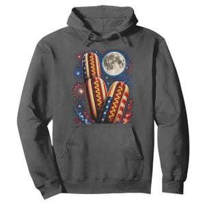 4th Of July Hotdog Fireworks Hoodie American Food Lovers TS12 Dark Heather Print Your Wear