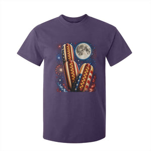 4th Of July Hotdog Fireworks T Shirt For Kid American Food Lovers TS12 Purple Print Your Wear