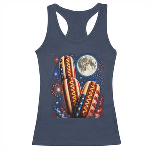 4th Of July Hotdog Fireworks Racerback Tank Top American Food Lovers TS12 Navy Print Your Wear