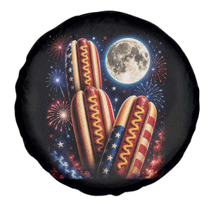 4th Of July Hotdog Fireworks Spare Tire Cover American Food Lovers TS12 Print Your Wear