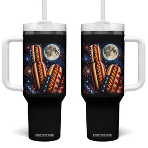 4th Of July Hotdog Fireworks Tumbler With Handle American Food Lovers TS12 One Size: 40 oz Black Print Your Wear