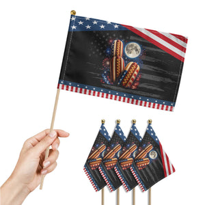 4th Of July Hotdog Fireworks Patriotic Handheld Flag American Food Lovers TS12 Print Your Wear