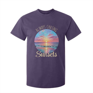 Always Chasing Sunsets T Shirt For Kid Summer Vacation Travel Gift TS12 Purple Print Your Wear