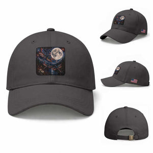 American Flag Dragonfly Patriotic 4th Of July Baseball Cap TS12 Baseball Cap Universal Fit Dark Gray Print Your Wear
