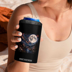 American Flag Dragonfly Patriotic 4th Of July 4 in 1 Can Cooler Tumbler TS12 Print Your Wear