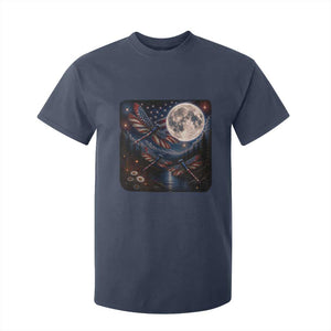 American Flag Dragonfly Patriotic 4th Of July T Shirt For Kid TS12 Navy Print Your Wear