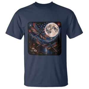 American Flag Dragonfly Patriotic 4th Of July T Shirt TS12 Navy Print Your Wear