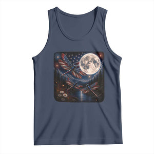 American Flag Dragonfly Patriotic 4th Of July Tank Top TS12 Navy Print Your Wear