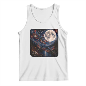 American Flag Dragonfly Patriotic 4th Of July Tank Top TS12 White Print Your Wear
