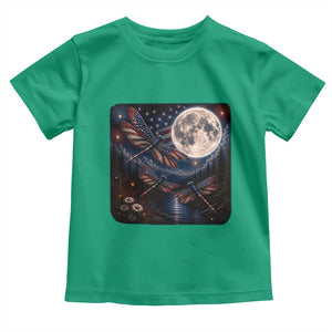 American Flag Dragonfly Patriotic 4th Of July Toddler T Shirt TS12 Irish Green Print Your Wear