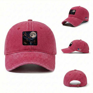 American Flag Dragonfly Patriotic 4th Of July Washed Cotton Baseball Cap TS12 Washed Cap Universal Fit Red Print Your Wear