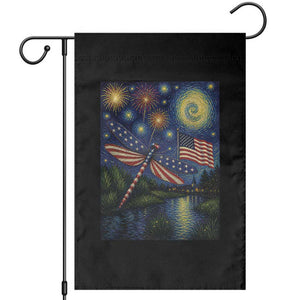 Patriotic Dragonfly Starry Night Swirls Garden Flag Nature Lovers TS12 Black Print Your Wear