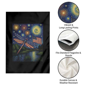 Patriotic Dragonfly Starry Night Swirls Garden Flag Nature Lovers TS12 Print Your Wear