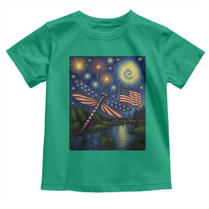 Patriotic Dragonfly Starry Night Swirls Toddler T Shirt Nature Lovers TS12 Irish Green Print Your Wear