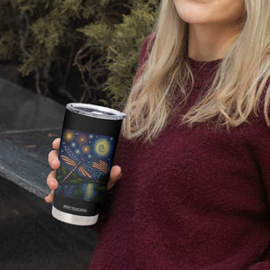 Patriotic Dragonfly Starry Night Swirls Tumbler Cup Nature Lovers TS12 Print Your Wear