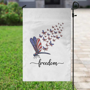 Freedom Dragonfly American Flag 4th Of July Garden Flag Patriotic Nature Lover Graphic TS12 Print Your Wear