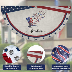 Freedom Dragonfly American Flag 4th Of July Patriotic Fan Flag Nature Lover Graphic