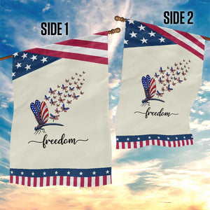 Freedom Dragonfly American Flag 4th Of July Patriotic Garden Flag Nature Lover Graphic