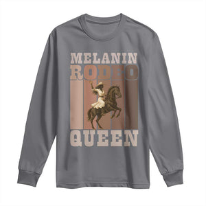 African American Cowgirl Long Sleeve Shirt Melanin Rodeo Queen Western Country TS12 Charcoal Print Your Wear