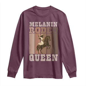 African American Cowgirl Long Sleeve Shirt Melanin Rodeo Queen Western Country TS12 Maroon Print Your Wear