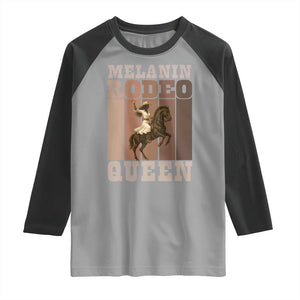 African American Cowgirl Raglan Shirt Melanin Rodeo Queen Western Country TS12 Sport Gray Black Print Your Wear