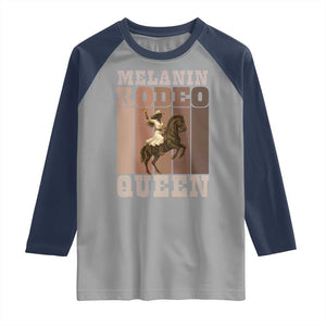 African American Cowgirl Raglan Shirt Melanin Rodeo Queen Western Country TS12 Sport Gray Navy Print Your Wear