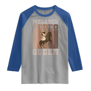 African American Cowgirl Raglan Shirt Melanin Rodeo Queen Western Country TS12 Sport Gray Royal Print Your Wear
