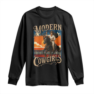 Modern Cowgirls Long Sleeve Shirt American Woman Western Rodeo TS12 Black Print Your Wear